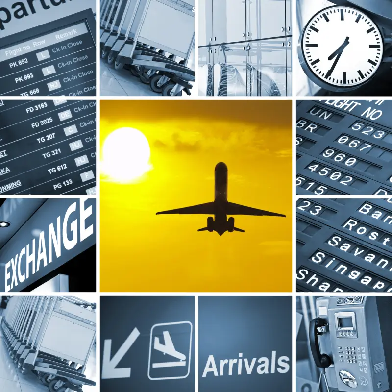 airport image collage