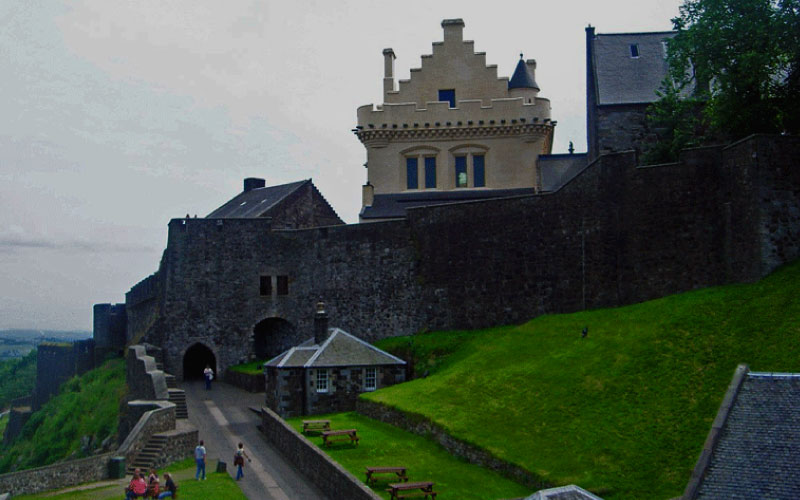 family visiting Stirling Castle, scary adventure, September 2024, UK